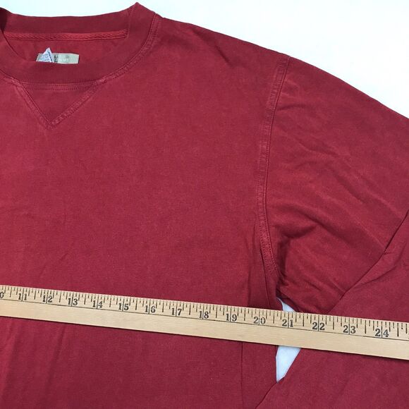 TERRITORY AHEAD Shirt Men M Red Long Sleeve Tee 100% Cotton Base Layer Outdoor - Picture 5 of 9